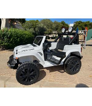COCHE JEEP RUBICÓN Style 12V Blanco, RC, 4x4 - IND3-FT938WHITE